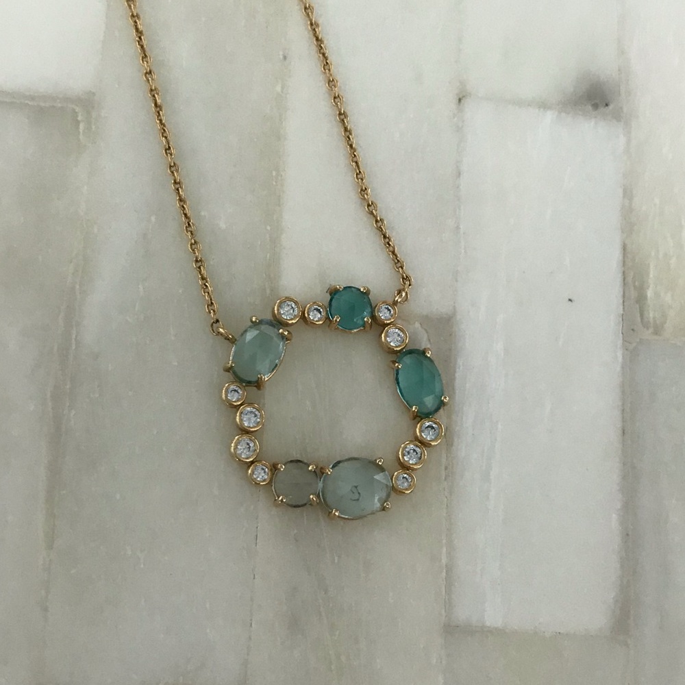 Anthropologie December Birthstone Circle Necklace